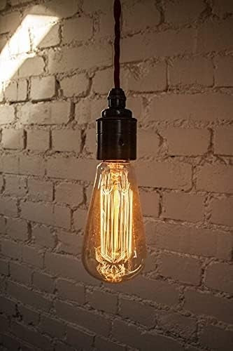 ST64 Vintage Light Bulbs with E27 Edison Screw Cap, Squirrel Cage Shaped Filament Bulb, 2700K Warm White Dimmable, Pack of 6 [Energy Class G]